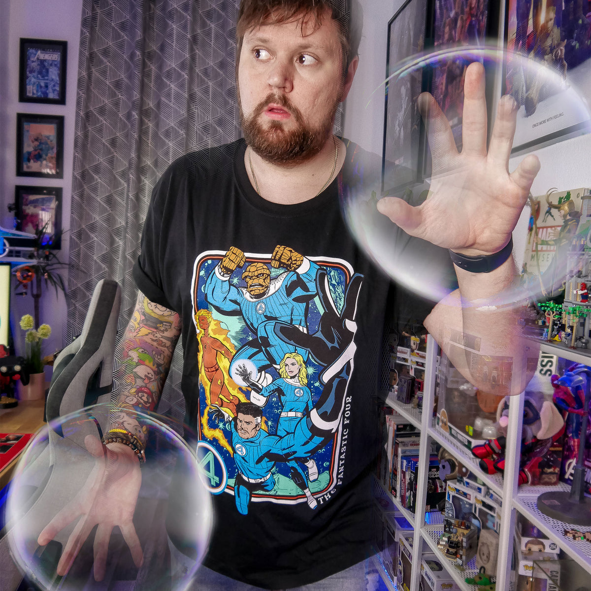 Image produit Fantastic Four - T-Shirt Personnages noir
