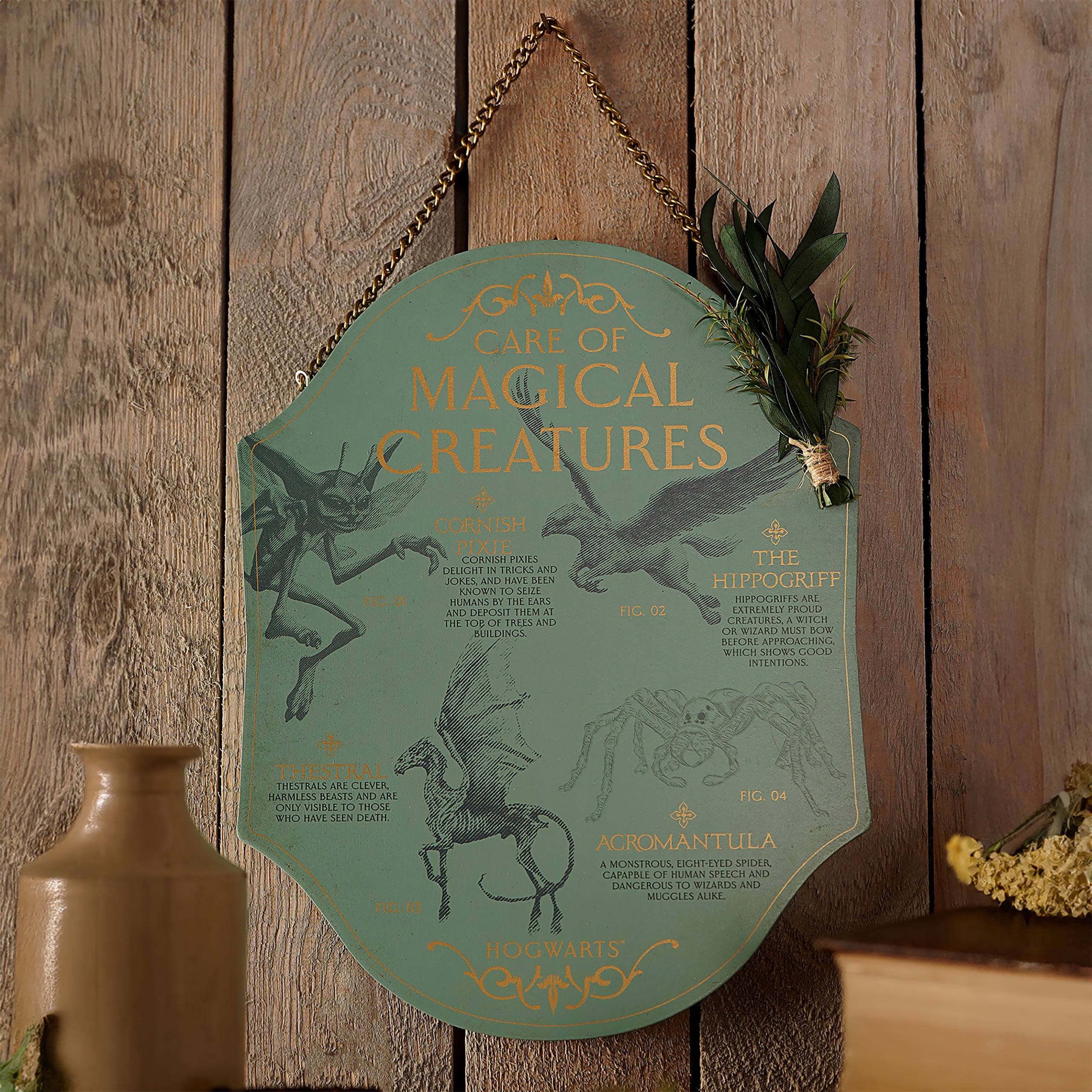 Image produit Harry Potter - Tableau mural en bois Soins aux créatures magiques