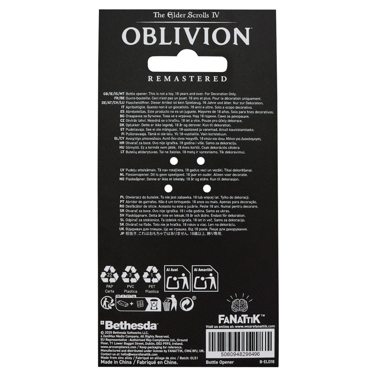 Product image The Elder Scrolls IV: Oblivion - Mehrune's Razor Bottle Opener