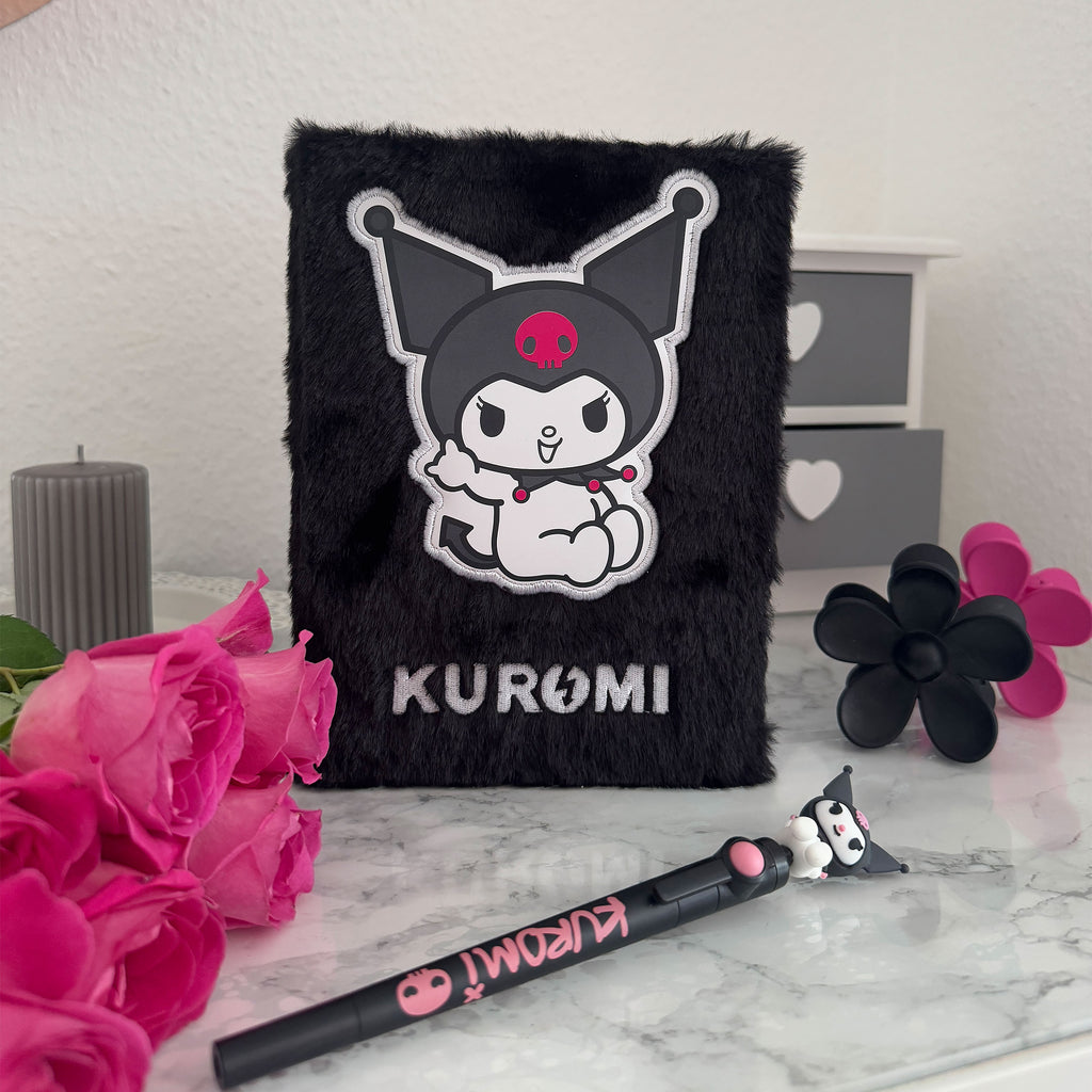 Image produit Hello Kitty - Carnet en peluche Kuromi