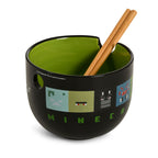 Image produit Minecraft - Bol à Ramen Creeper avec Baguettes