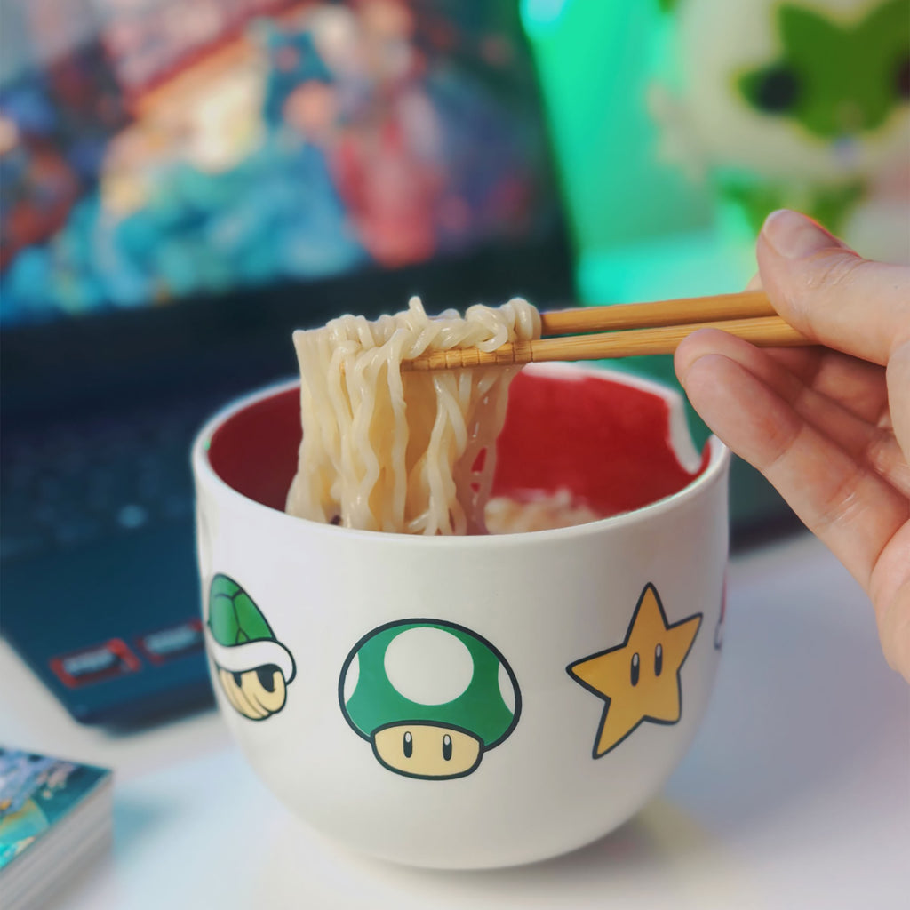 Image produit Super Mario - Bol Ramen Symboles avec Baguettes
