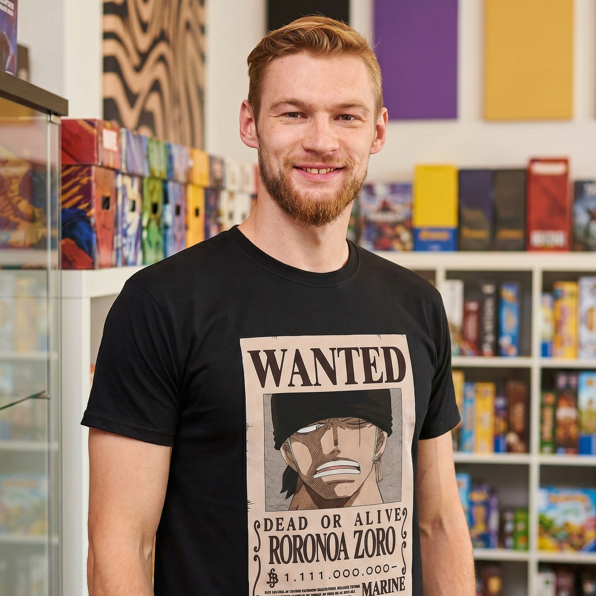 Image produit One Piece - T-shirt Roronoa Zoro Wanted noir
