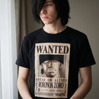 Image produit One Piece - T-shirt Roronoa Zoro Wanted noir