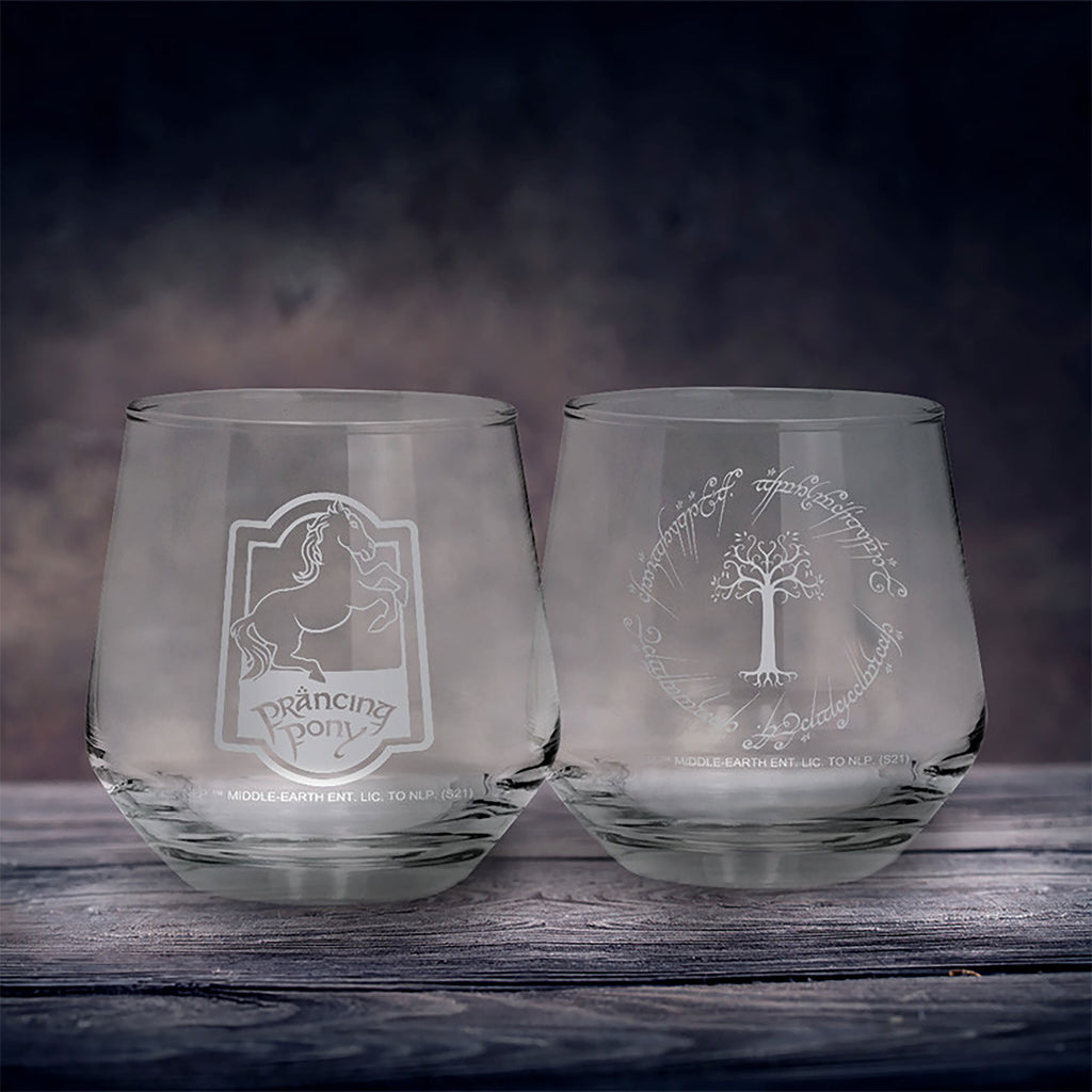 Image produit Le Seigneur des Anneaux - Le Poney Fringant & Gondor, lot de 2 verres