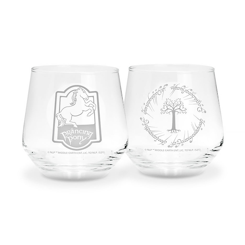 Image produit Le Seigneur des Anneaux - Le Poney Fringant & Gondor, lot de 2 verres