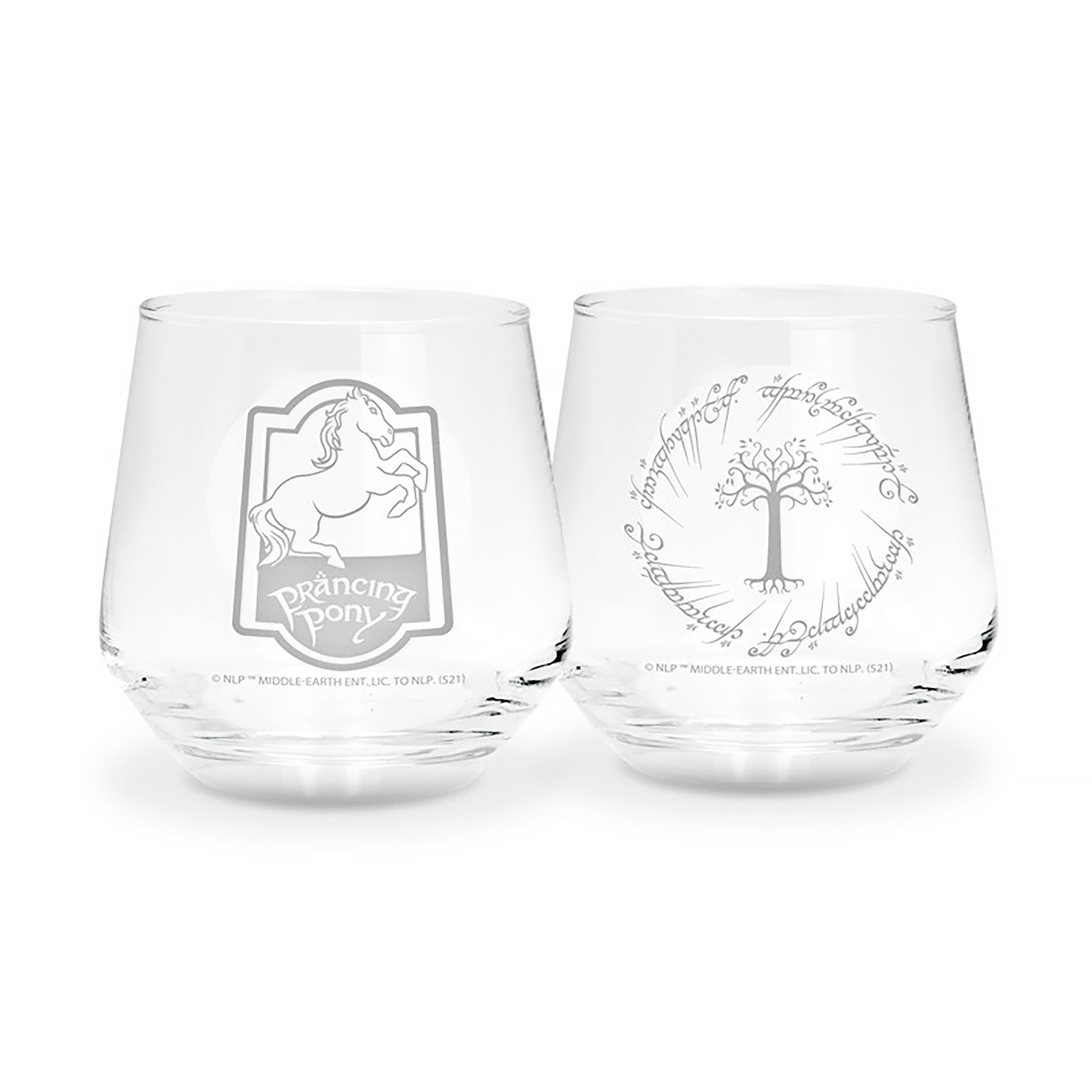 Image produit Le Seigneur des Anneaux - Le Poney Fringant & Gondor, lot de 2 verres