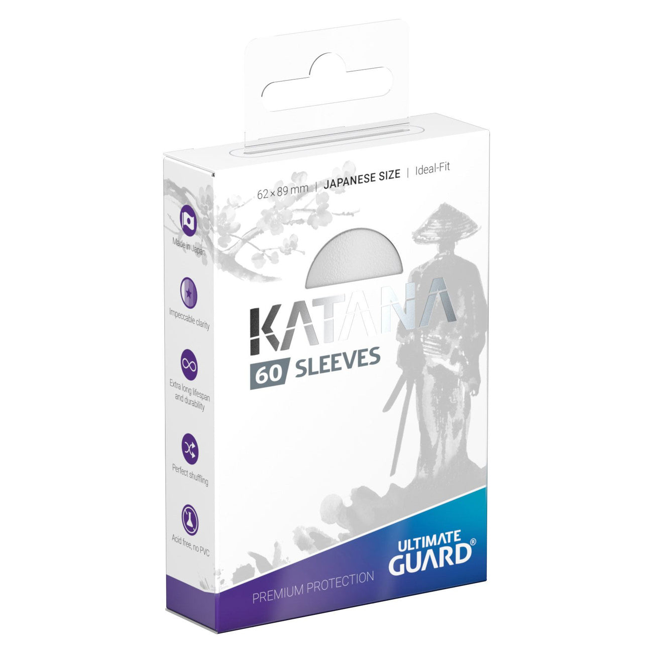 Image produit Protège-cartes Katana Blanc 60 Set Ultimate Guard pour TCG Taille Japonaise