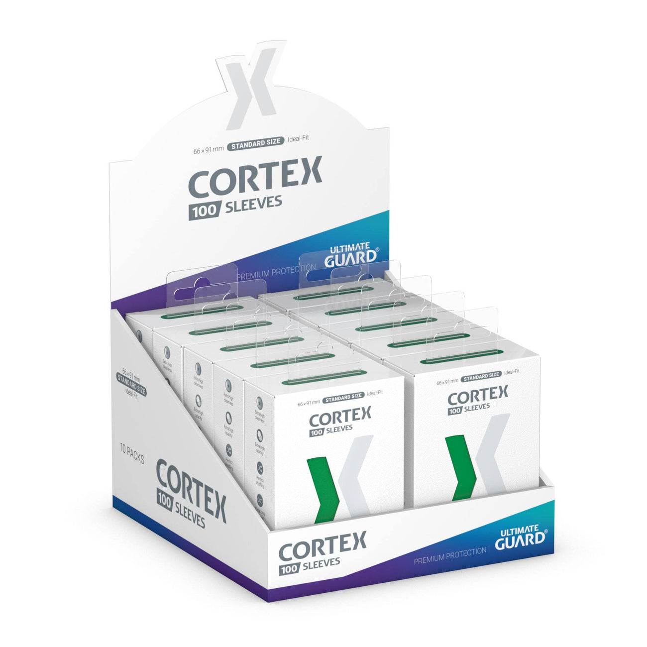 Product image Cortex Card Sleeves Green 100-Pack Ultimate Guard for TCG Standard Size