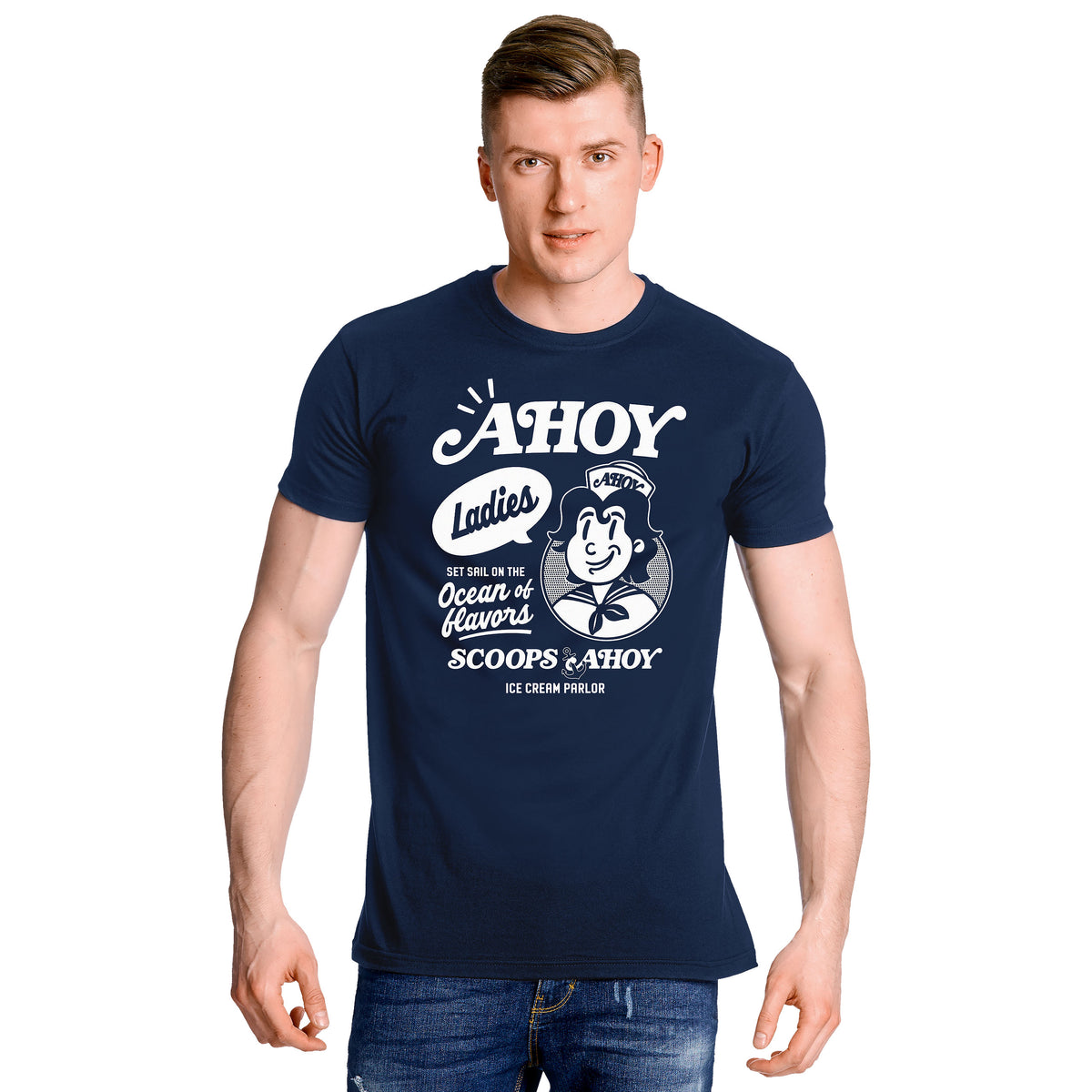 Image produit Stranger Things - Scoops Ahoy T-shirt bleu