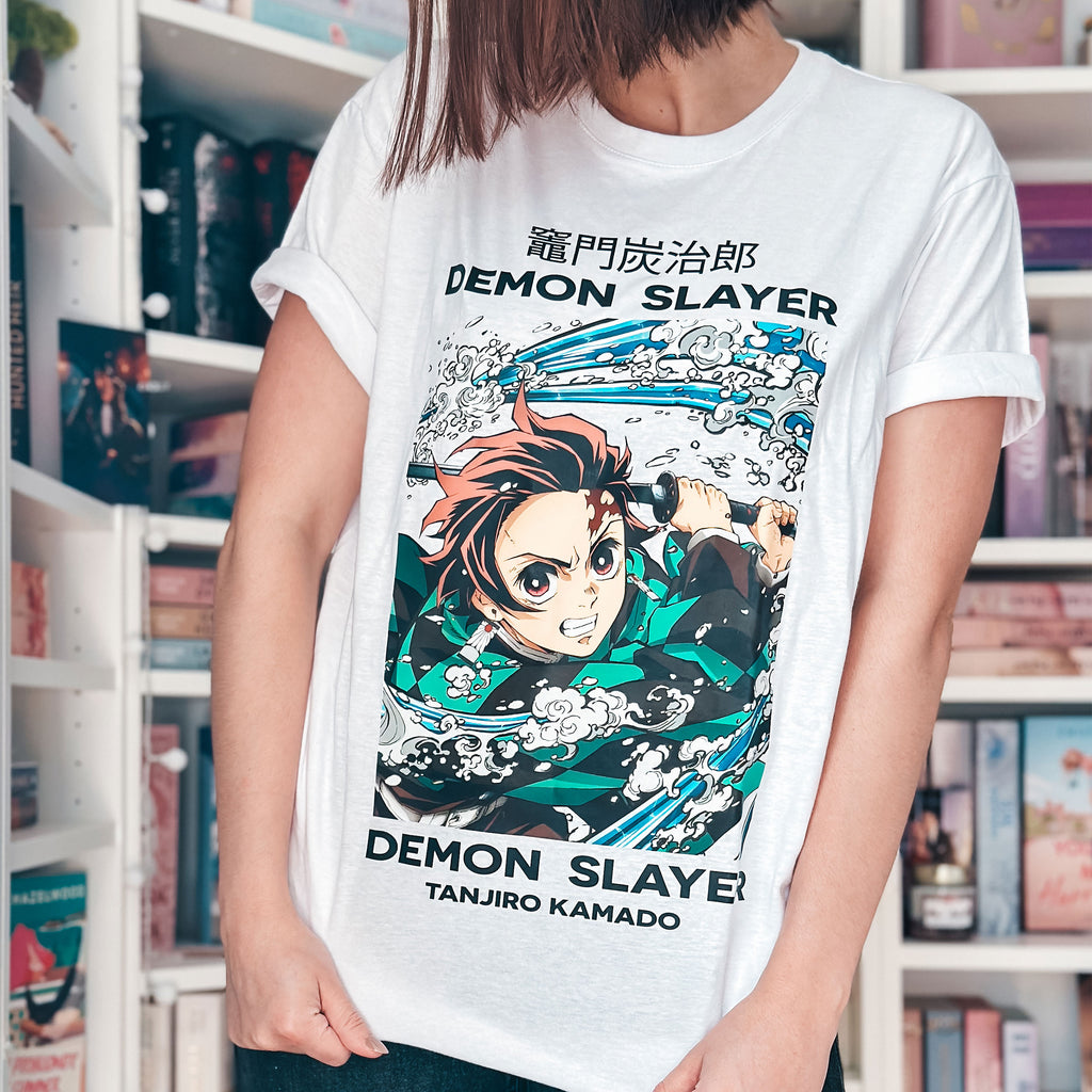 Image produit Demon Slayer - Tanjiro Whirlpool T-Shirt blanc