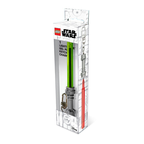 Image produit Star Wars - Stylo gel LEGO sabre laser avec mousqueton - Vert