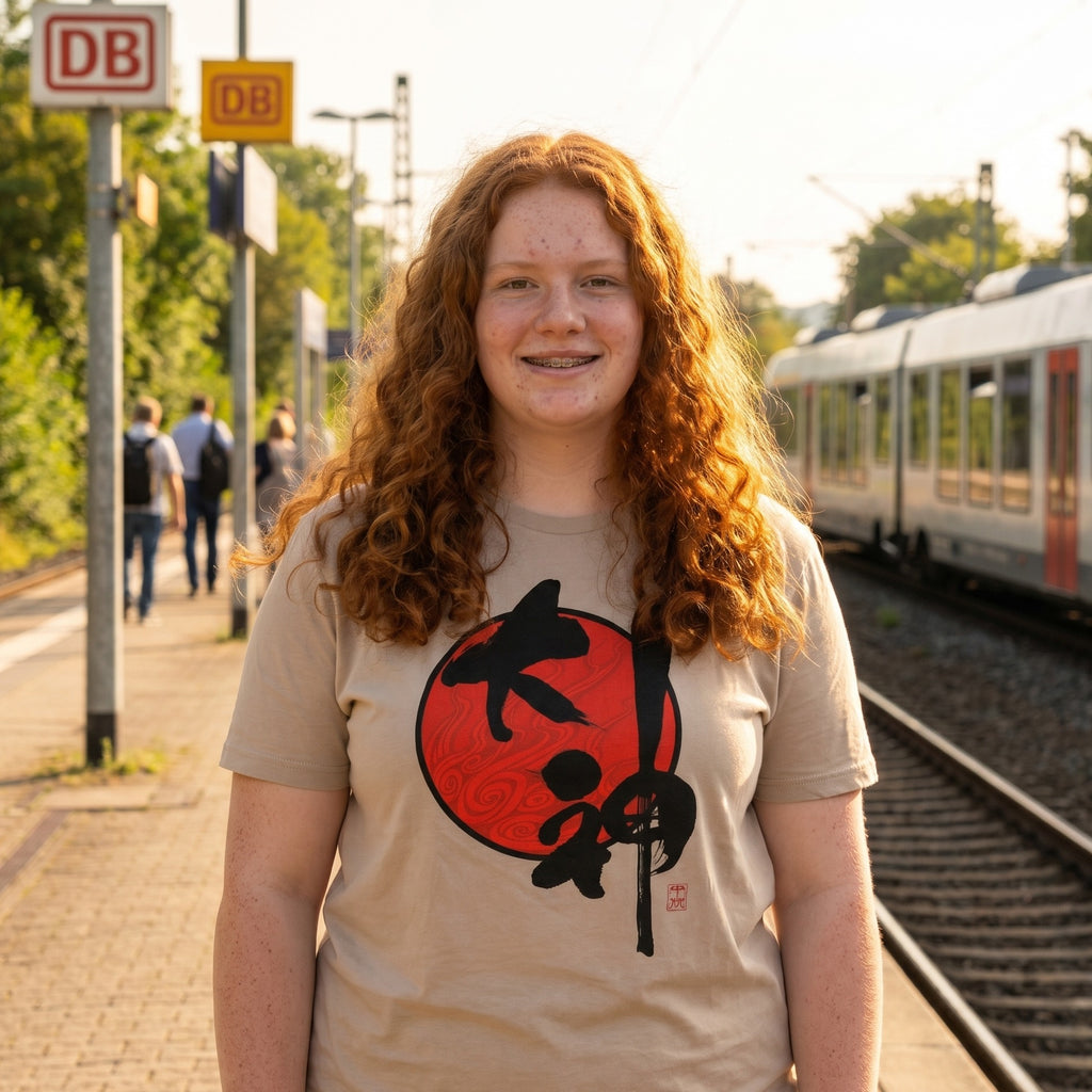 Image produit Okami - T-shirt logo beige