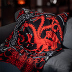 Image produit Plaid en flanelle blason Targaryen - Game of Thrones