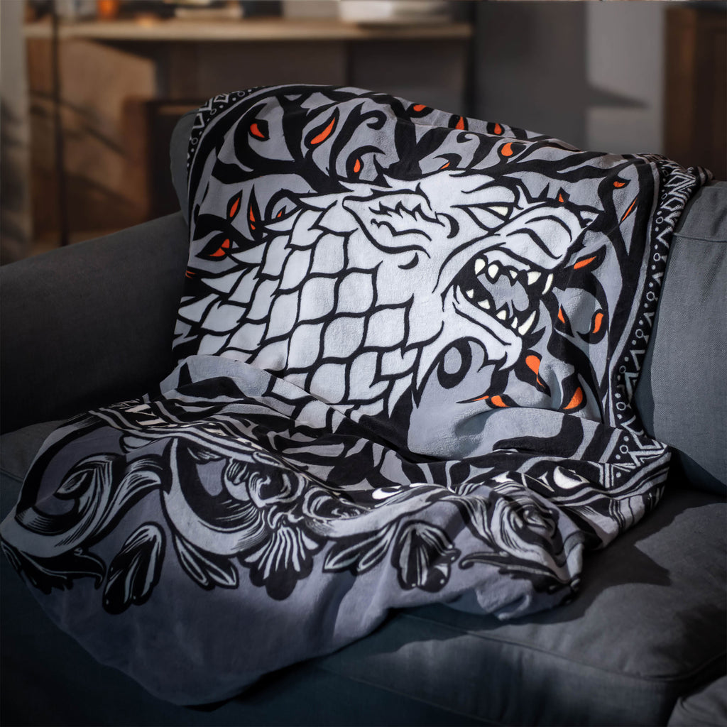 Image produit Plaid douillet blason Stark - Game of Thrones