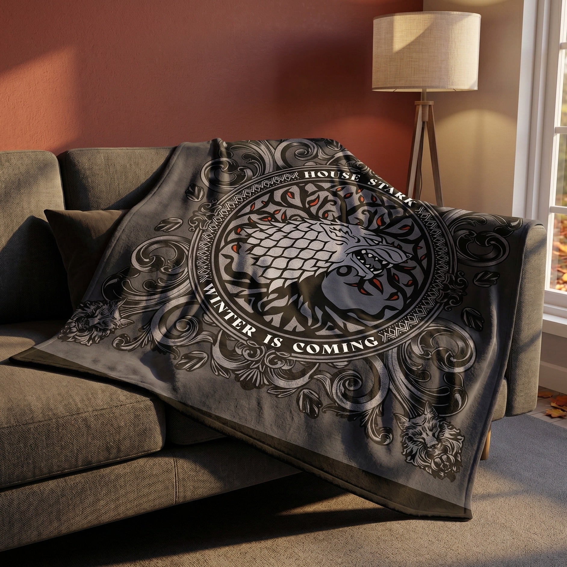Image produit Plaid douillet blason Stark - Game of Thrones