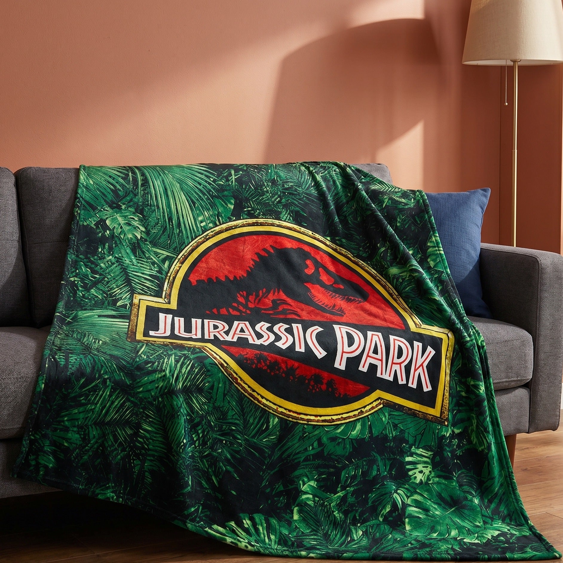 Image produit Jurassic Park - Plaid Douceur Logo Jungle