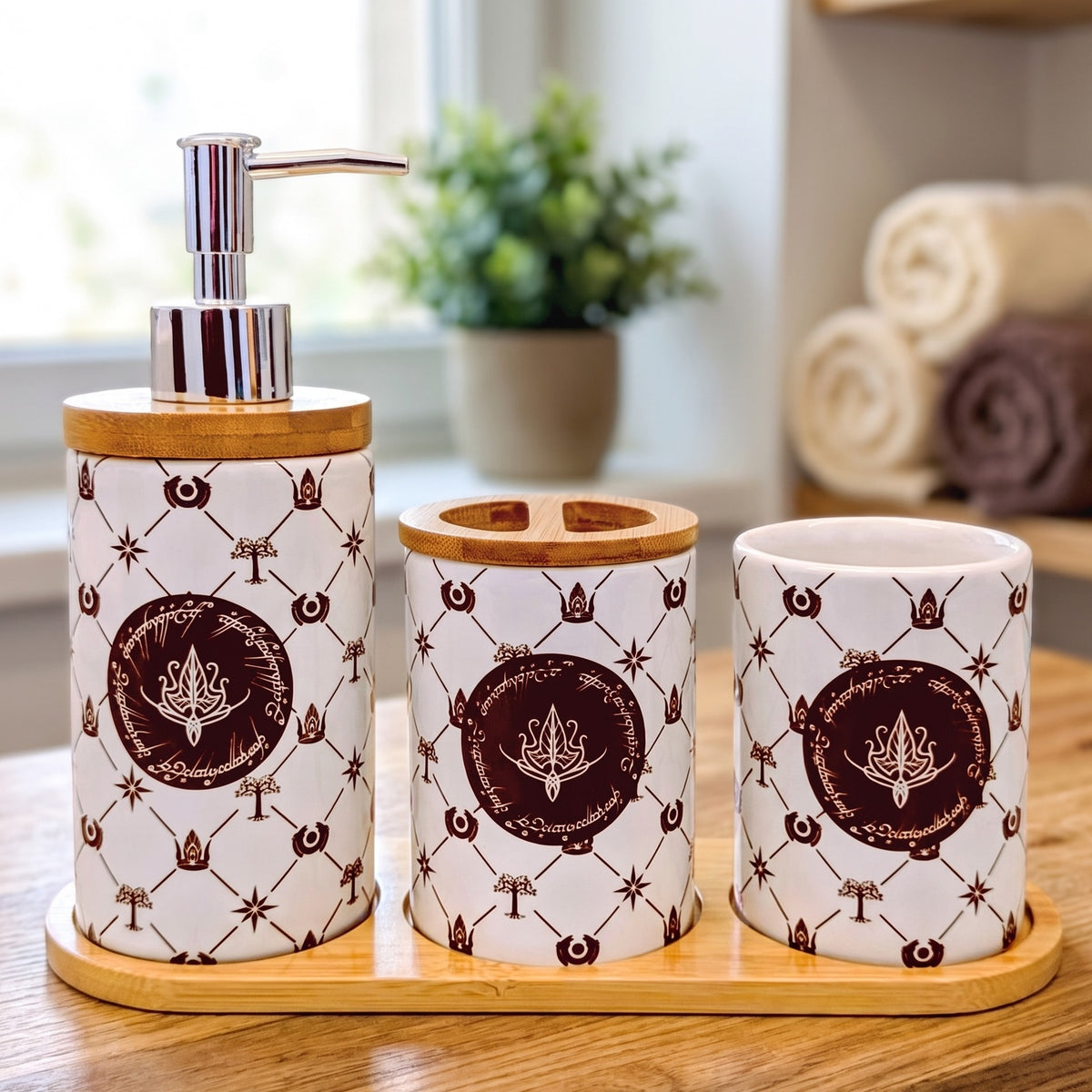 Image produit Le Seigneur des Anneaux - Set de salle de bain insigne de la Lórien 3 pièces