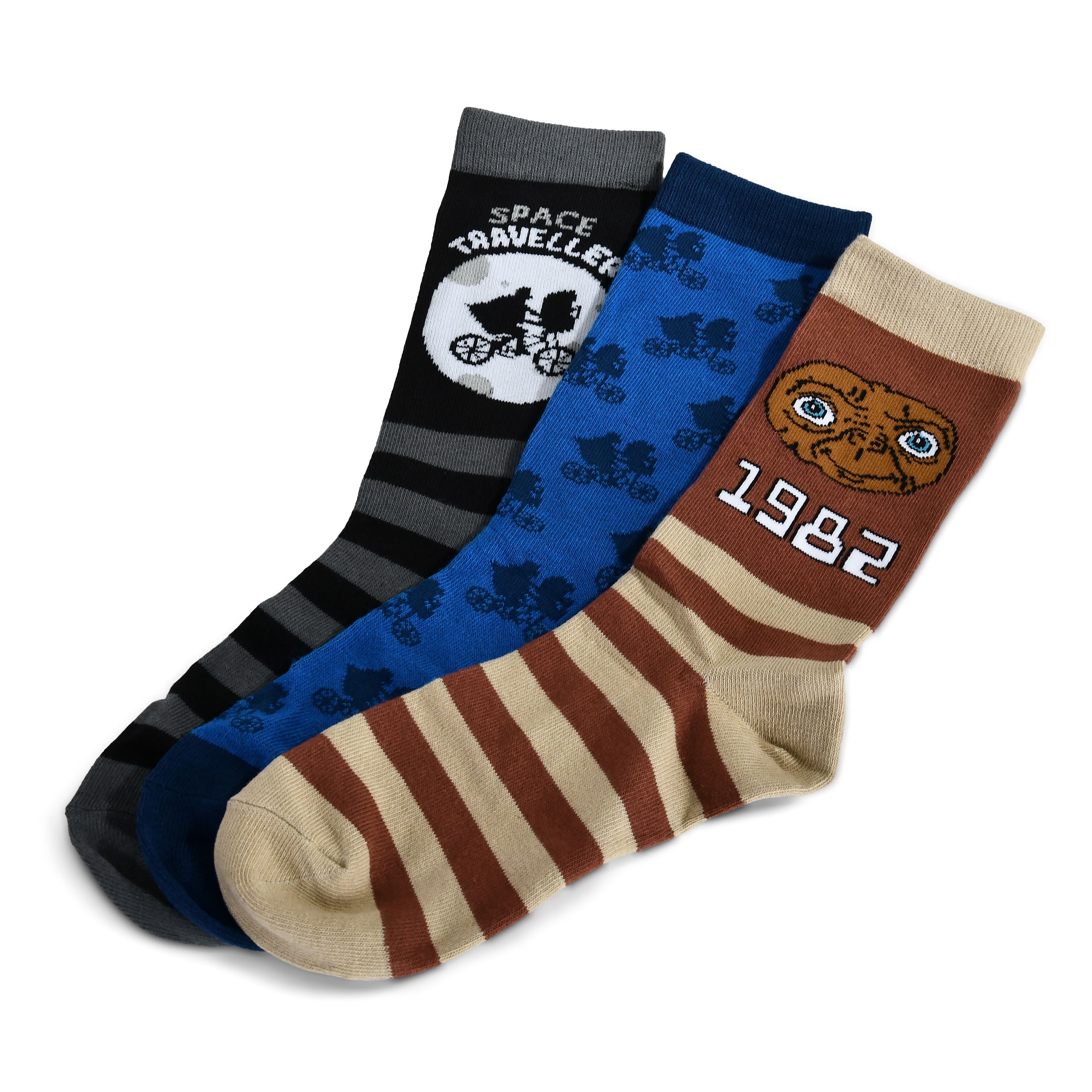 Image produit E.T. - Lot de 3 chaussettes rétro en boîte cadeau