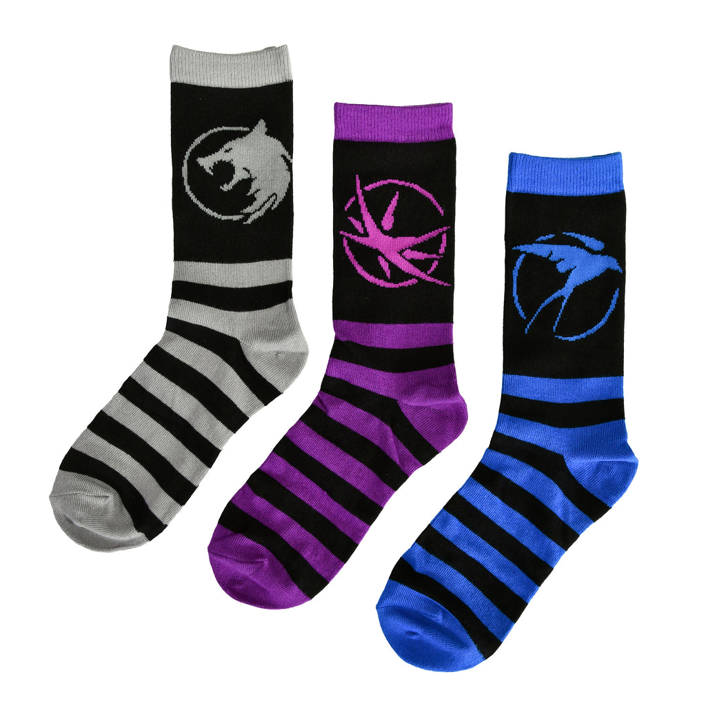 Image produit The Witcher - Lot de 3 paires de chaussettes Symbols dans une boîte cadeau