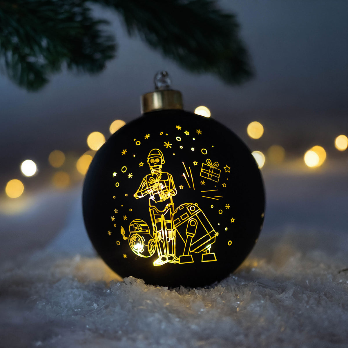 Image produit Star Wars - Boule de Noël Droïdes avec lumière
