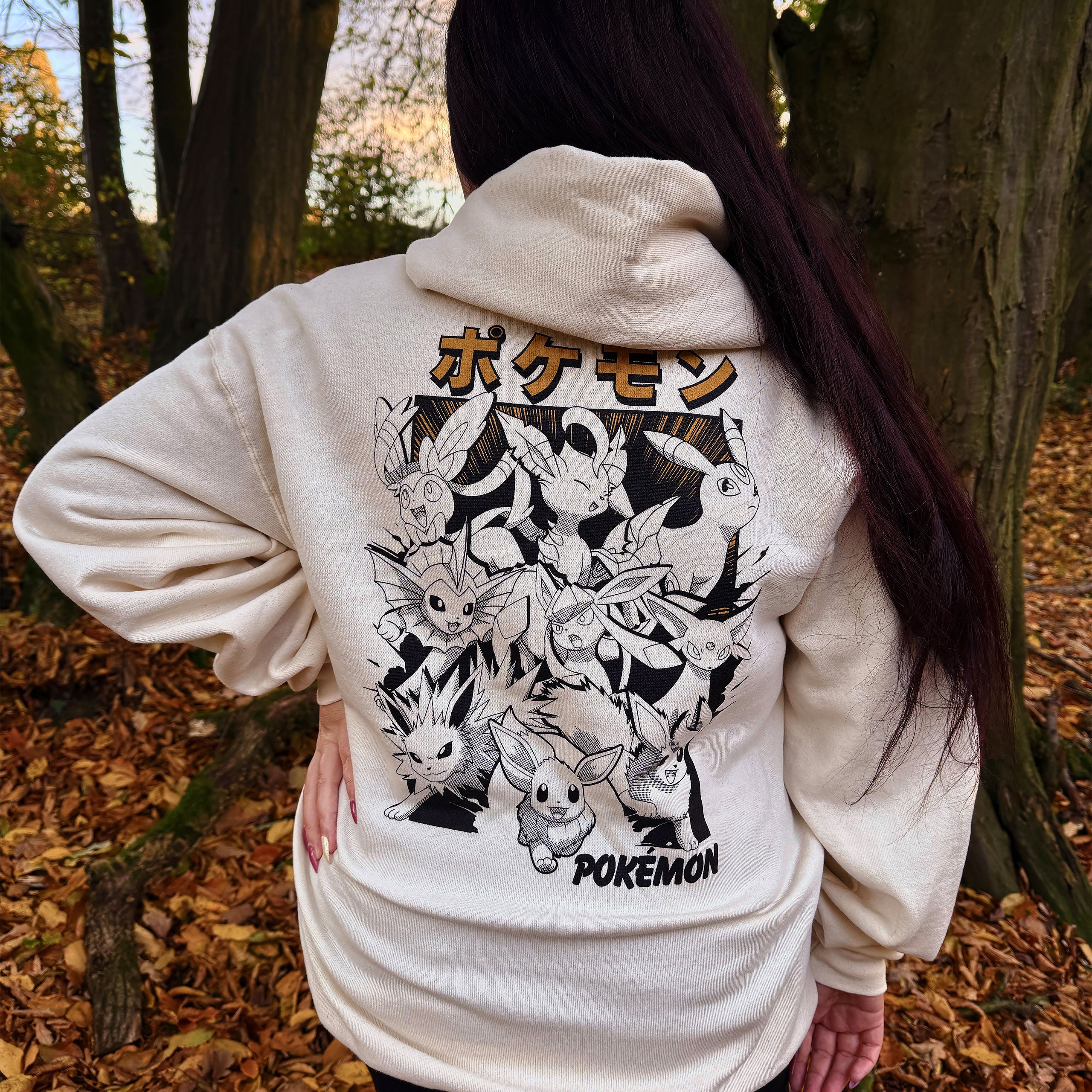 Image produit Pokémon - Sweat à capuche Katakana Évolutions d'Évoli