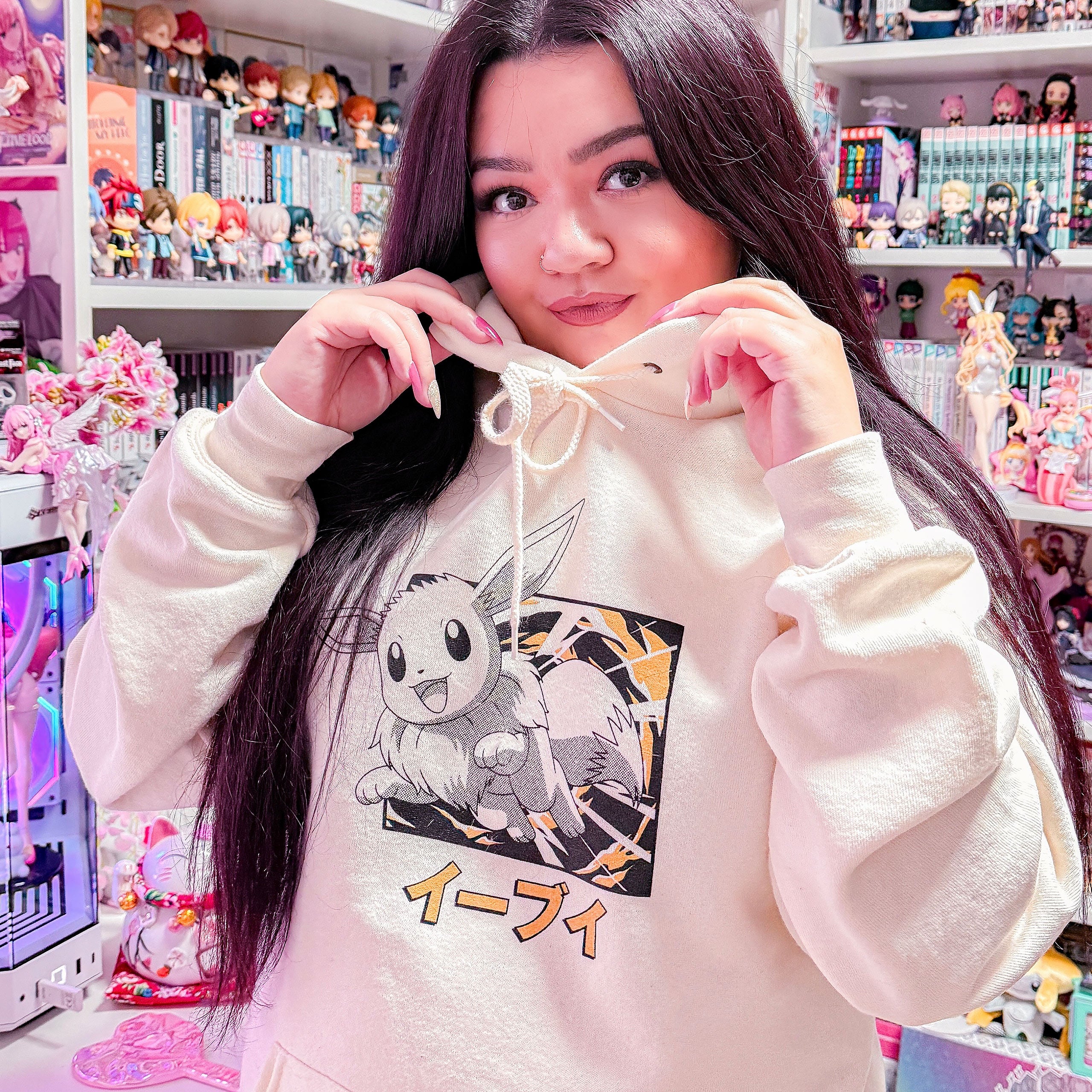 Image produit Pokémon - Sweat à capuche Katakana Évolutions d'Évoli