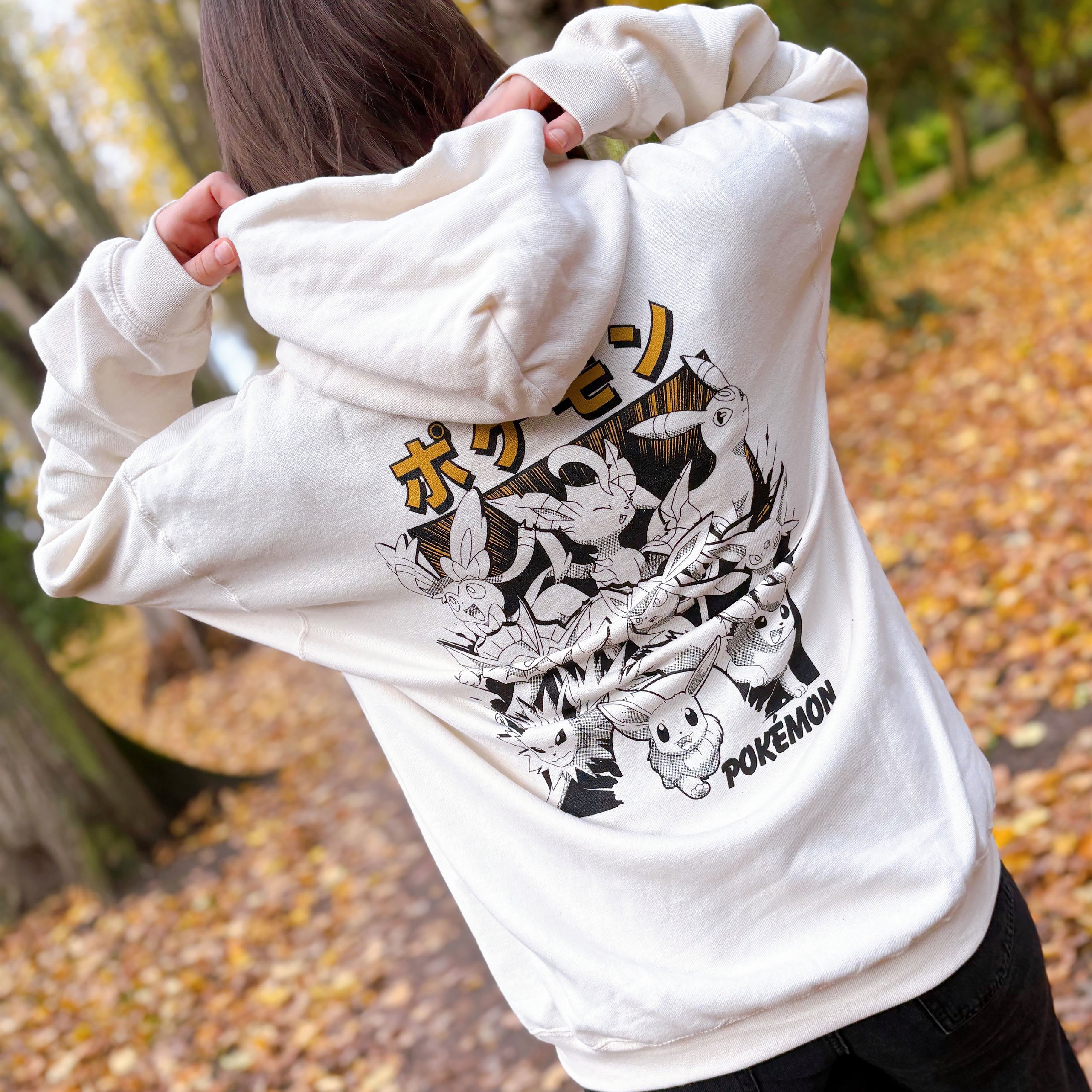 Image produit Pokémon - Sweat à capuche Katakana Évolutions d'Évoli