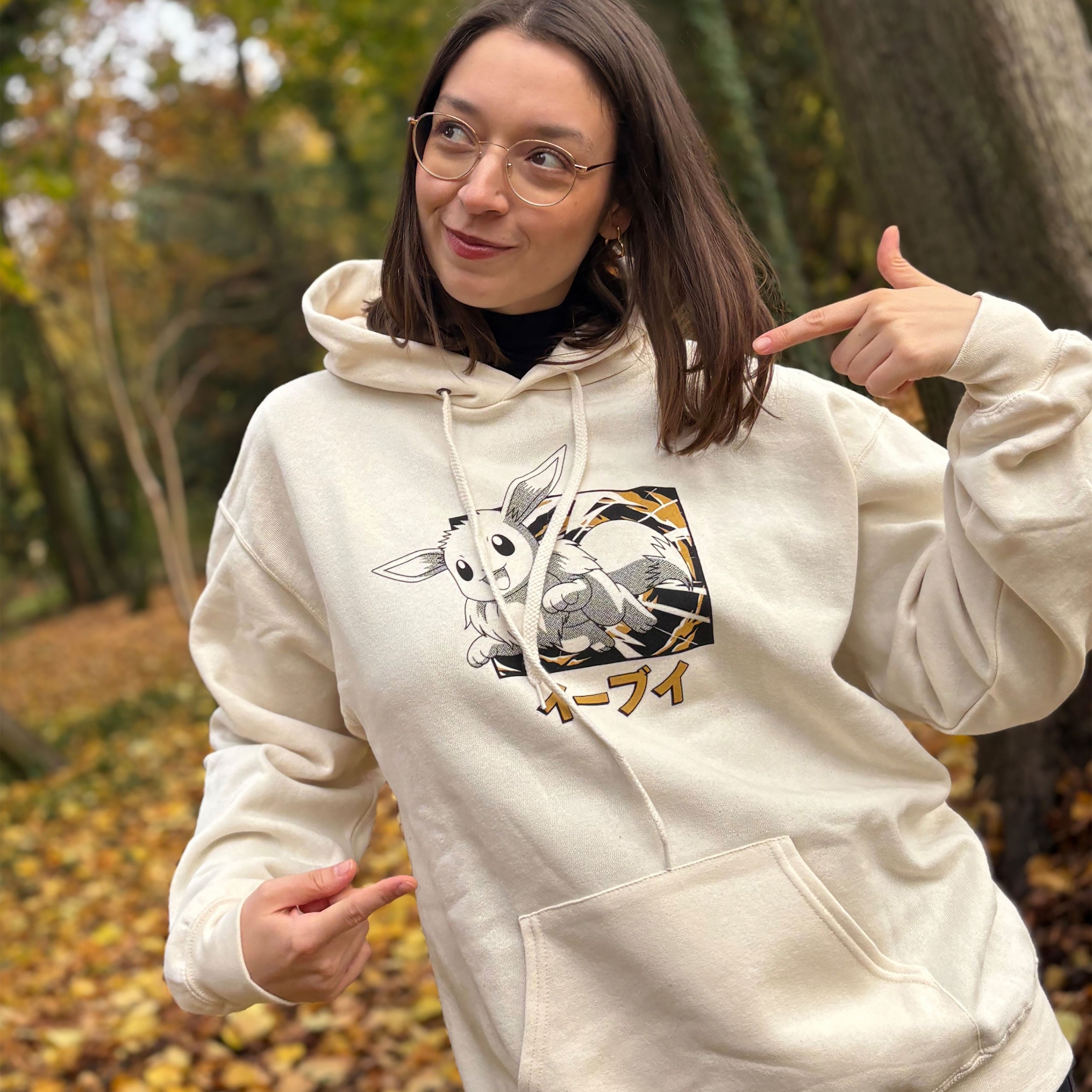 Image produit Pokémon - Sweat à capuche Katakana Évolutions d'Évoli