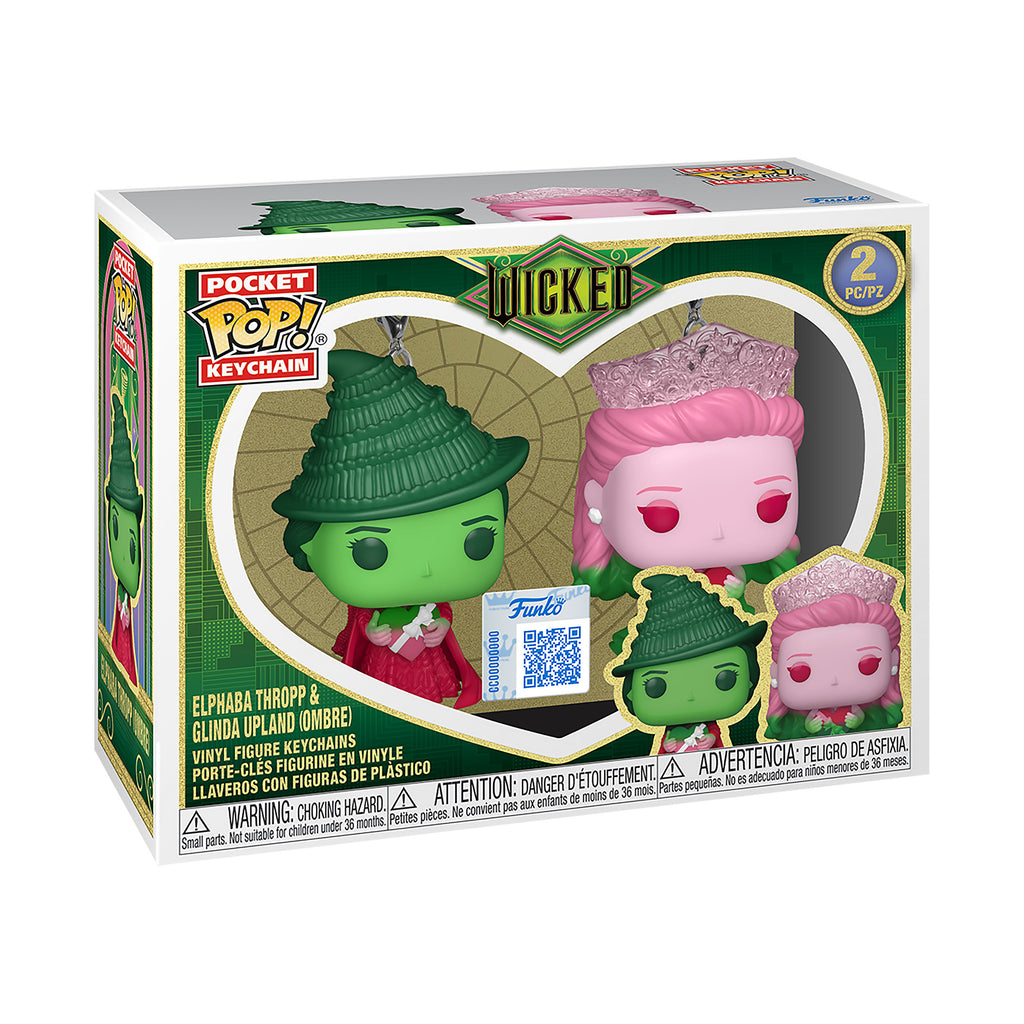 Image produit Wicked - Glinda et Elphaba (Ombre) porte-clés Funko Pop set de 2