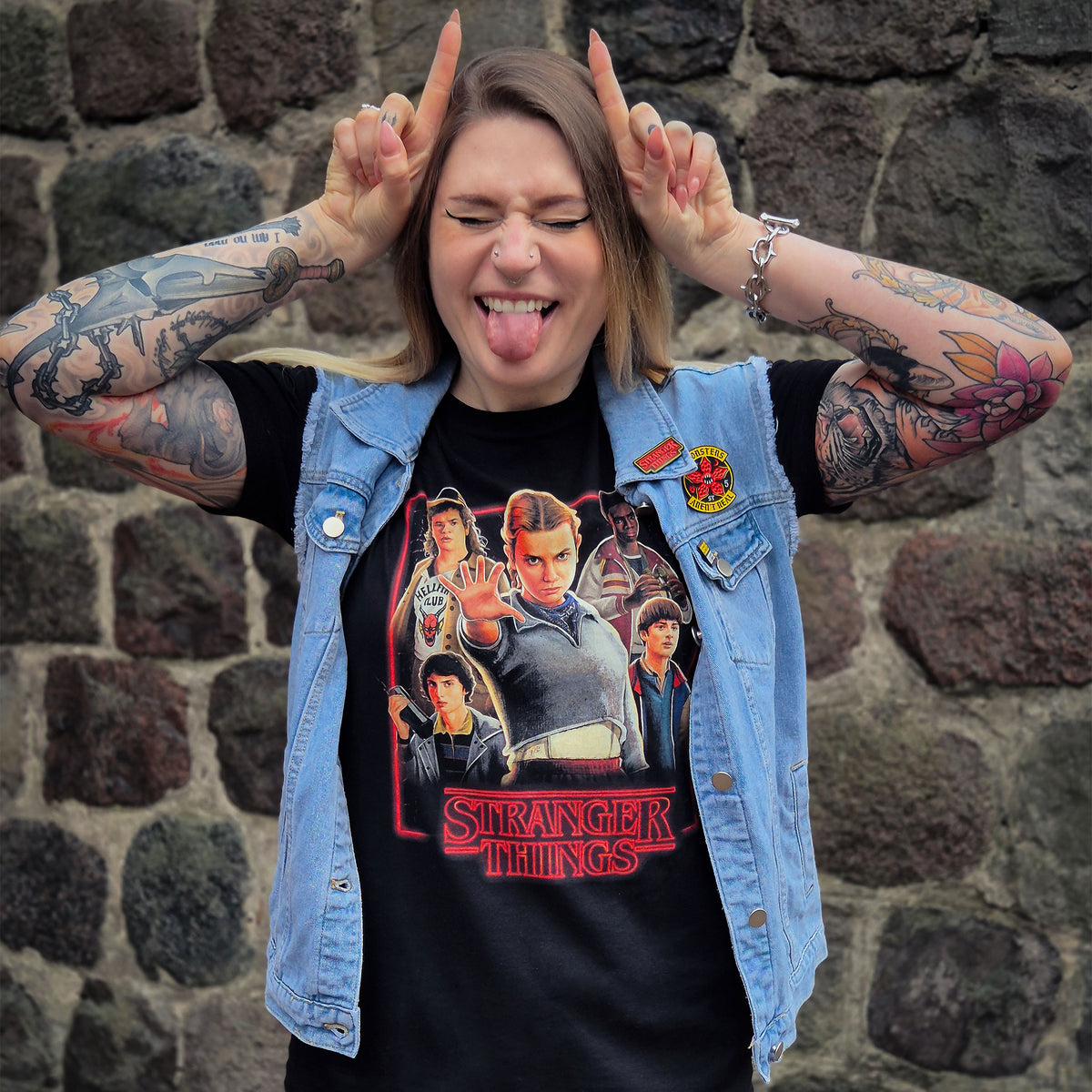 Image produit T-shirt Personnages Saison Finale - Stranger Things
