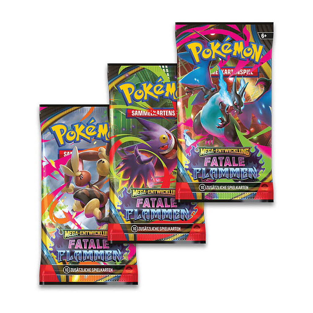 Image produit Pokémon - Flammes Fatales Méga-Évolution Blister 3-pack Version allemande