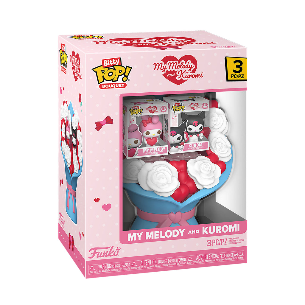 Image produit Hello Kitty and Friends Kuromi et Hello Kitty Valentines Funko Bitty Pop Bouquet - Sanrio