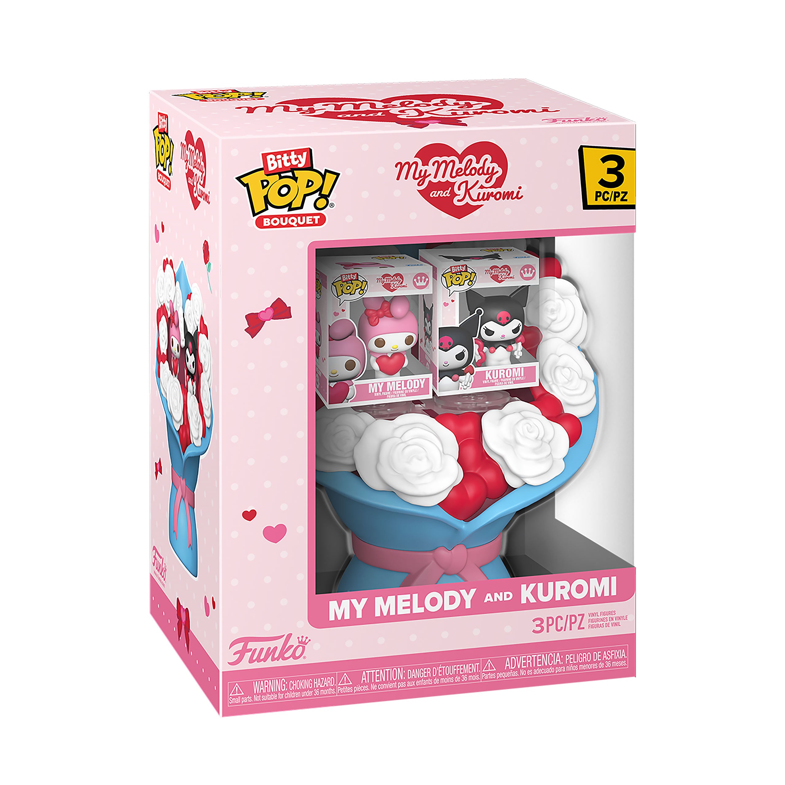 Image produit Hello Kitty and Friends Kuromi et Hello Kitty Valentines Funko Bitty Pop Bouquet - Sanrio