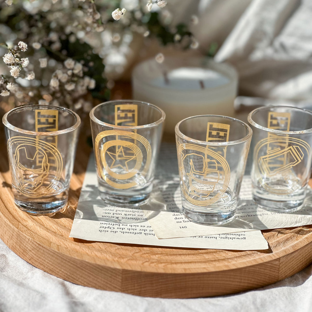 Image produit Marvel - Symbols set de 4 verres à shot
