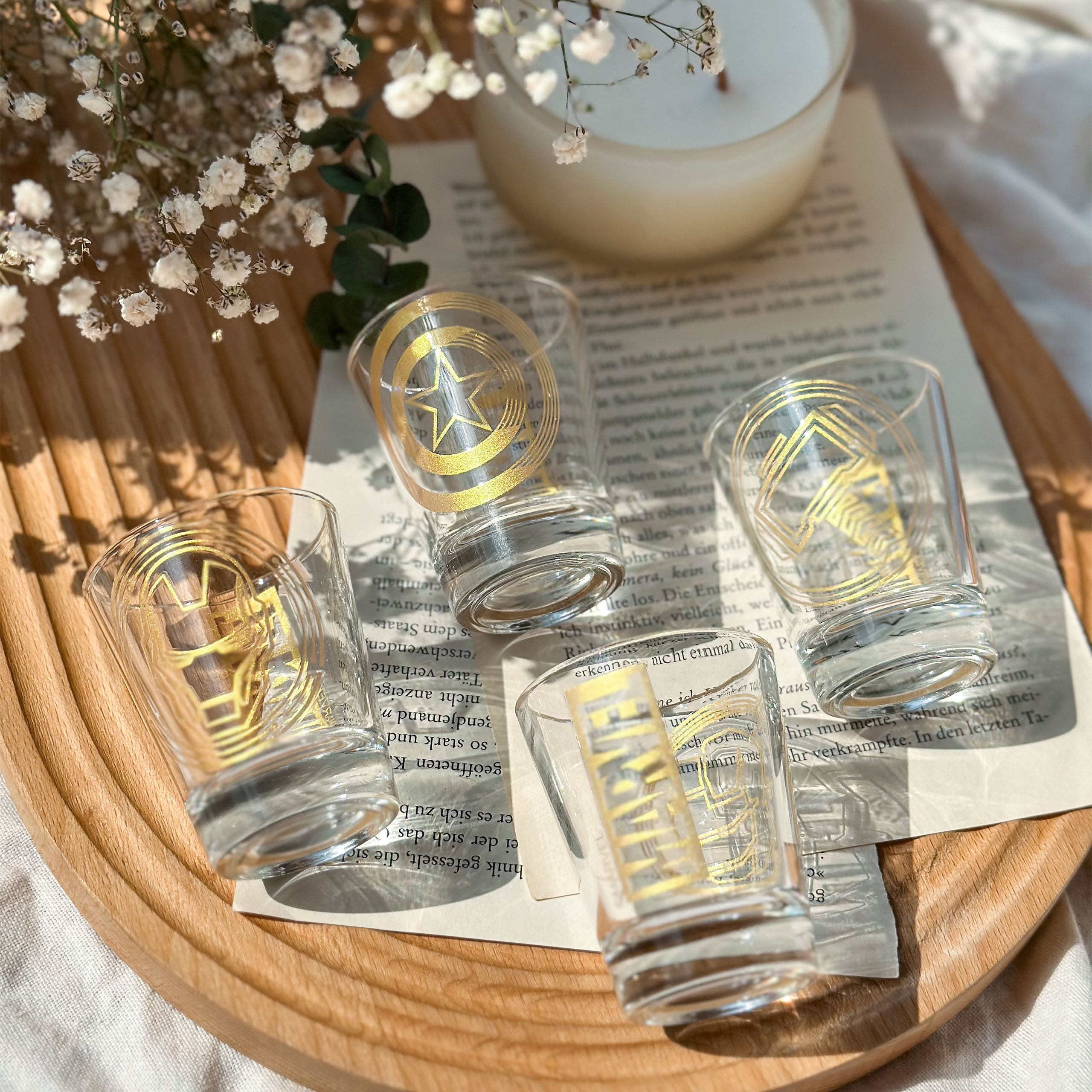 Image produit Marvel - Symbols set de 4 verres à shot