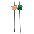 Image produit Minecraft - Pailles Creeper et Pig lot de 2