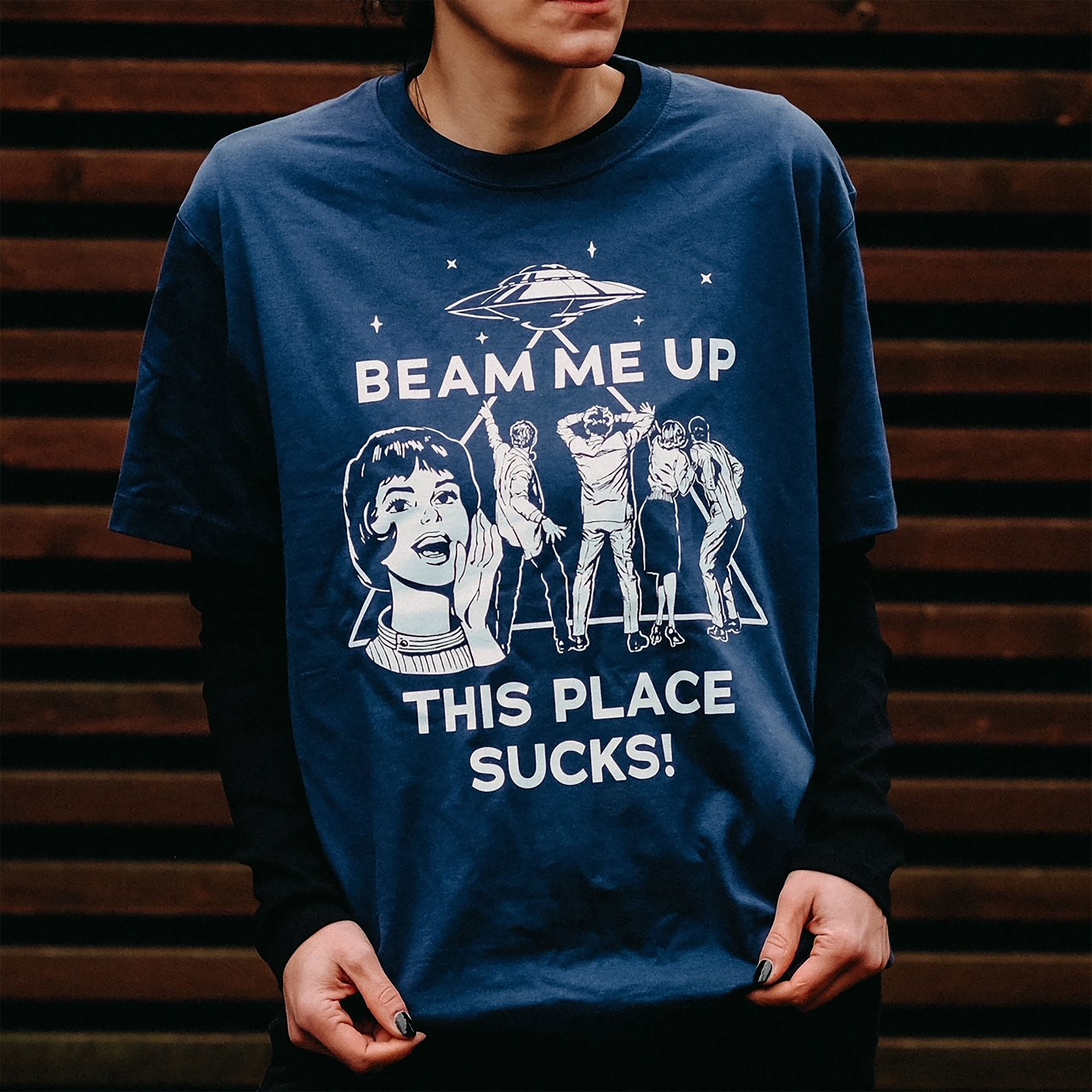 Image produit Stranger Things - T-shirt Beam Me Up