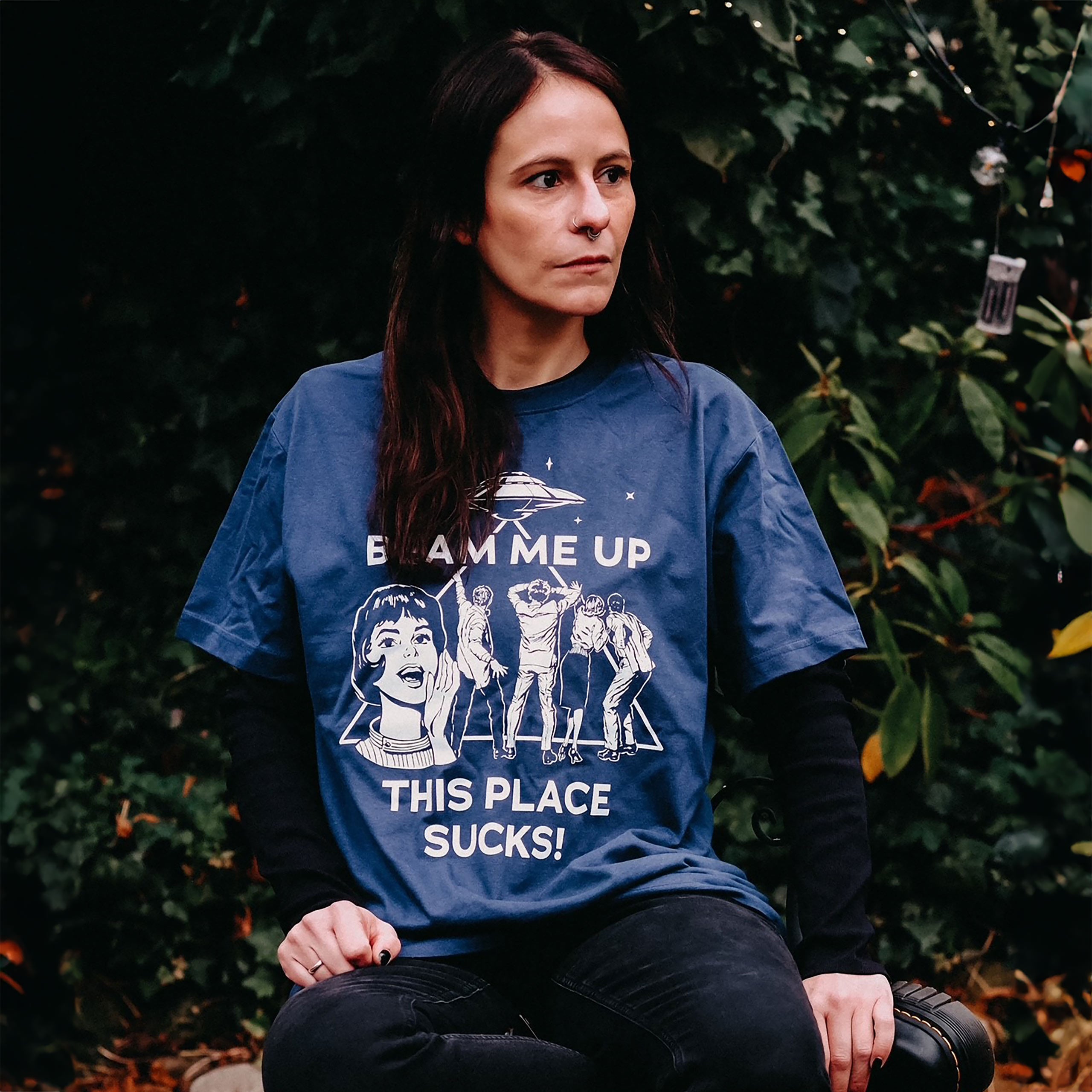 Image produit Stranger Things - T-shirt Beam Me Up
