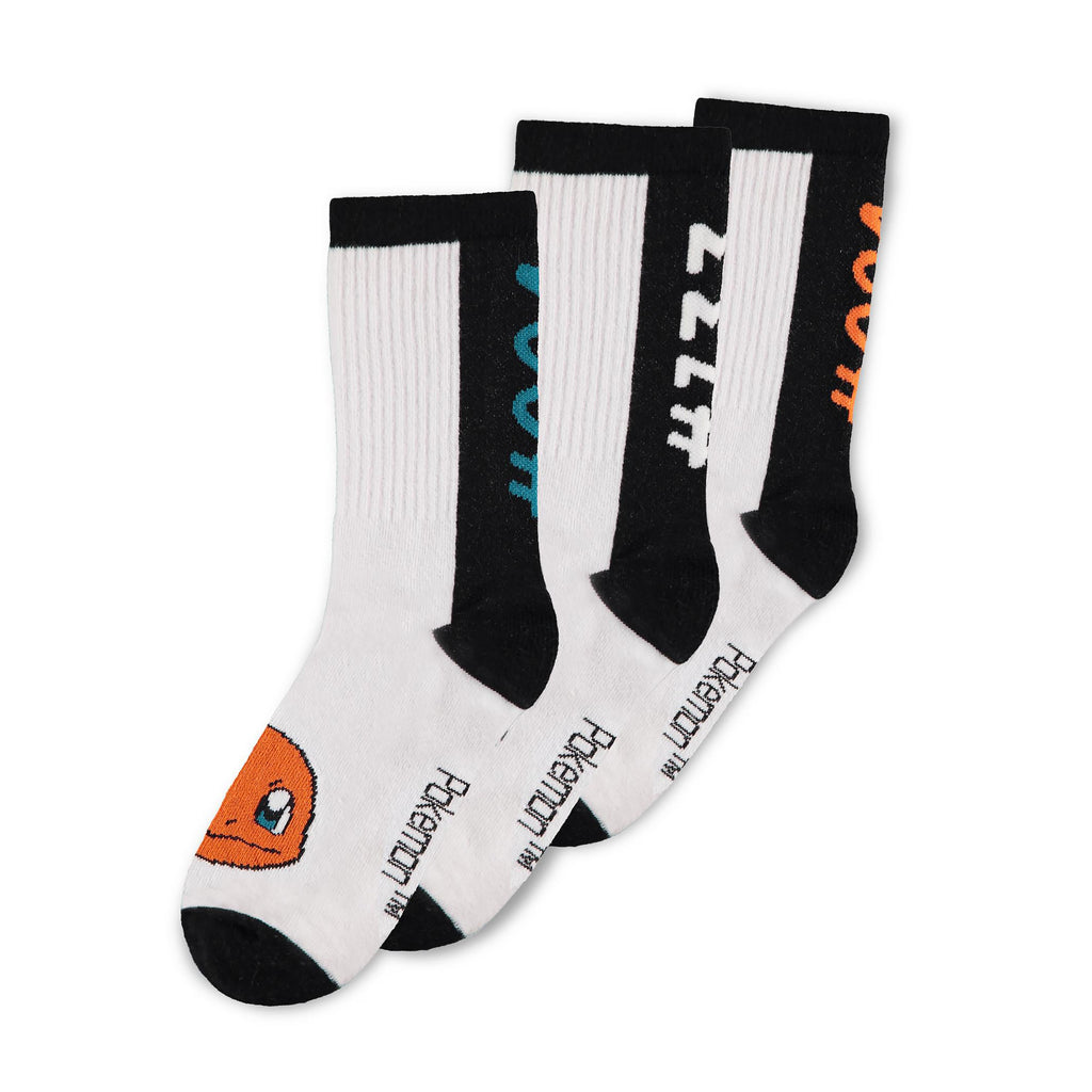 Image produit Chrysacier, Ectoplasma et Évoli Lot de 3 paires de chaussettes - Pokémon