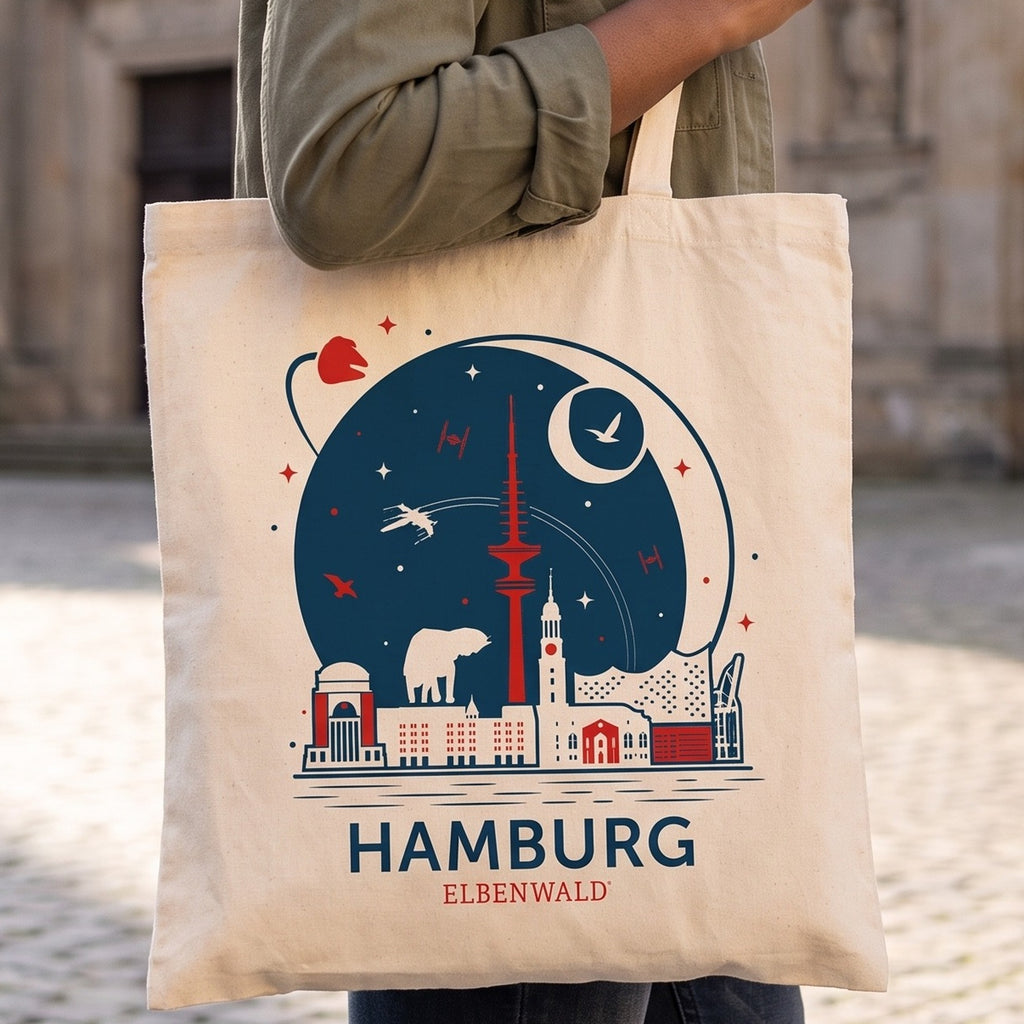 Image produit Elbenwald à Hambourg Sac en toile Skyline