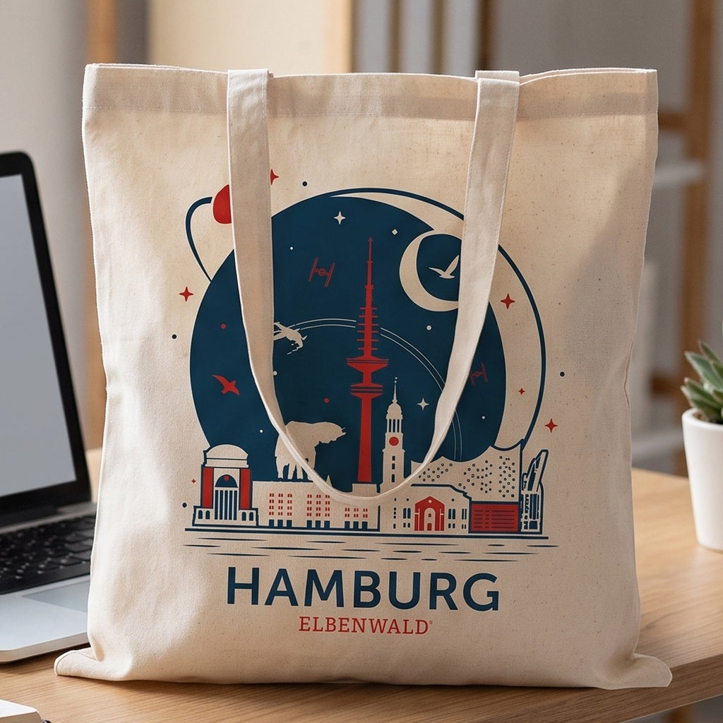 Image produit Elbenwald à Hambourg Sac en toile Skyline