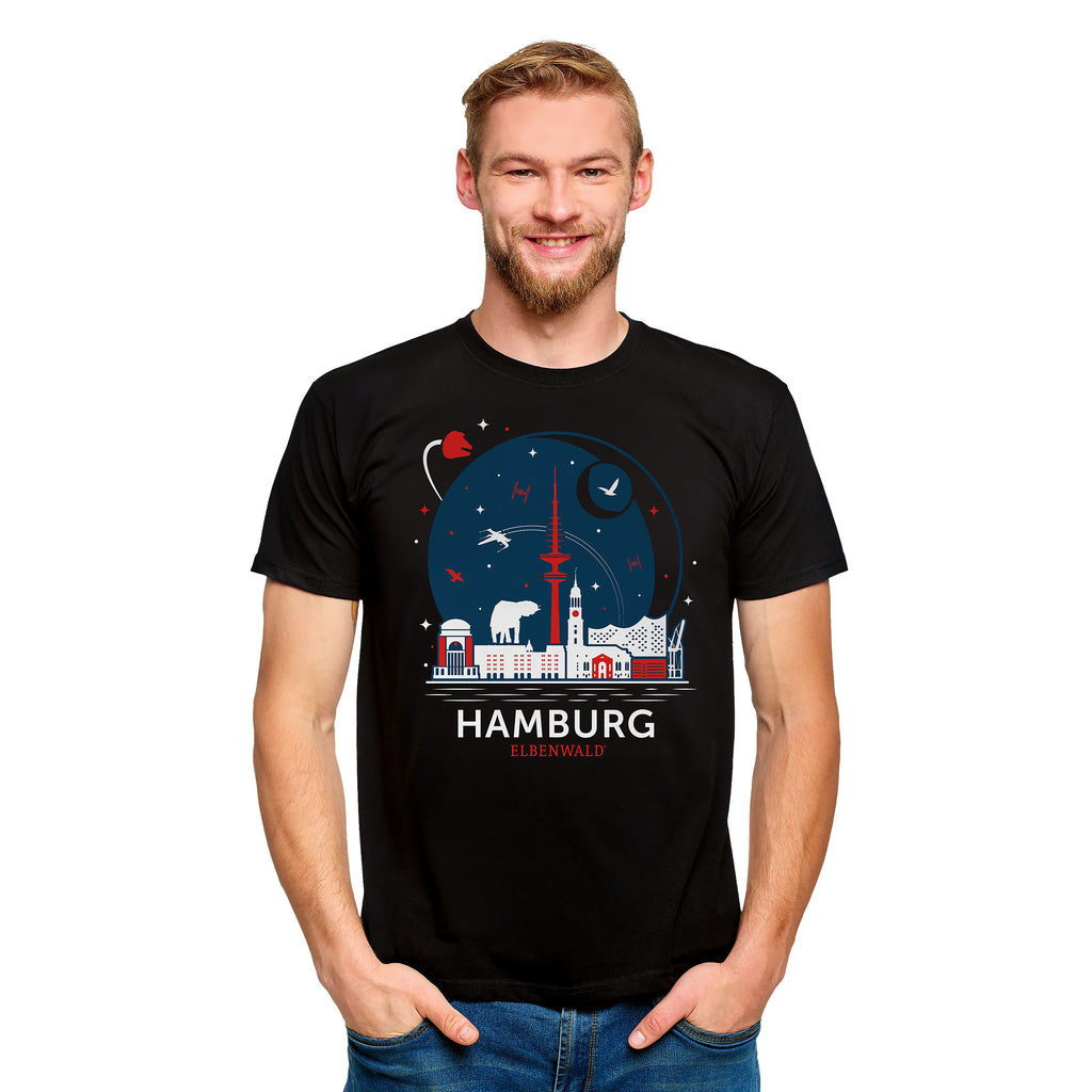 Image produit T-shirt Elbenwald à Hambourg Skyline noir