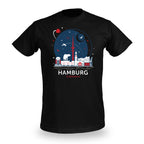 Image produit T-shirt Elbenwald à Hambourg Skyline noir