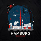 Image produit T-shirt Elbenwald à Hambourg Skyline noir