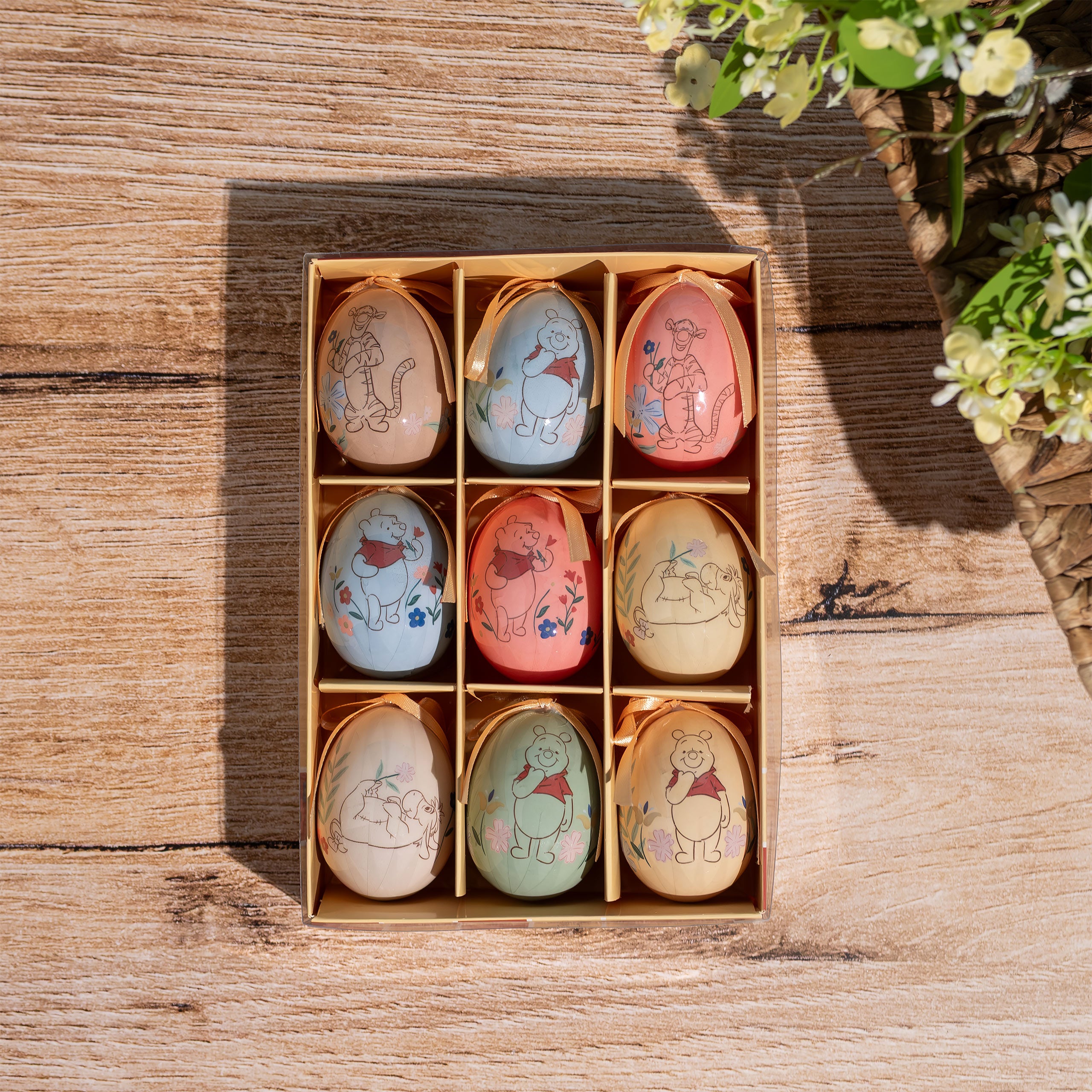 Image produit Winnie l’Ourson - Suspensions œufs de Pâques lot de 9