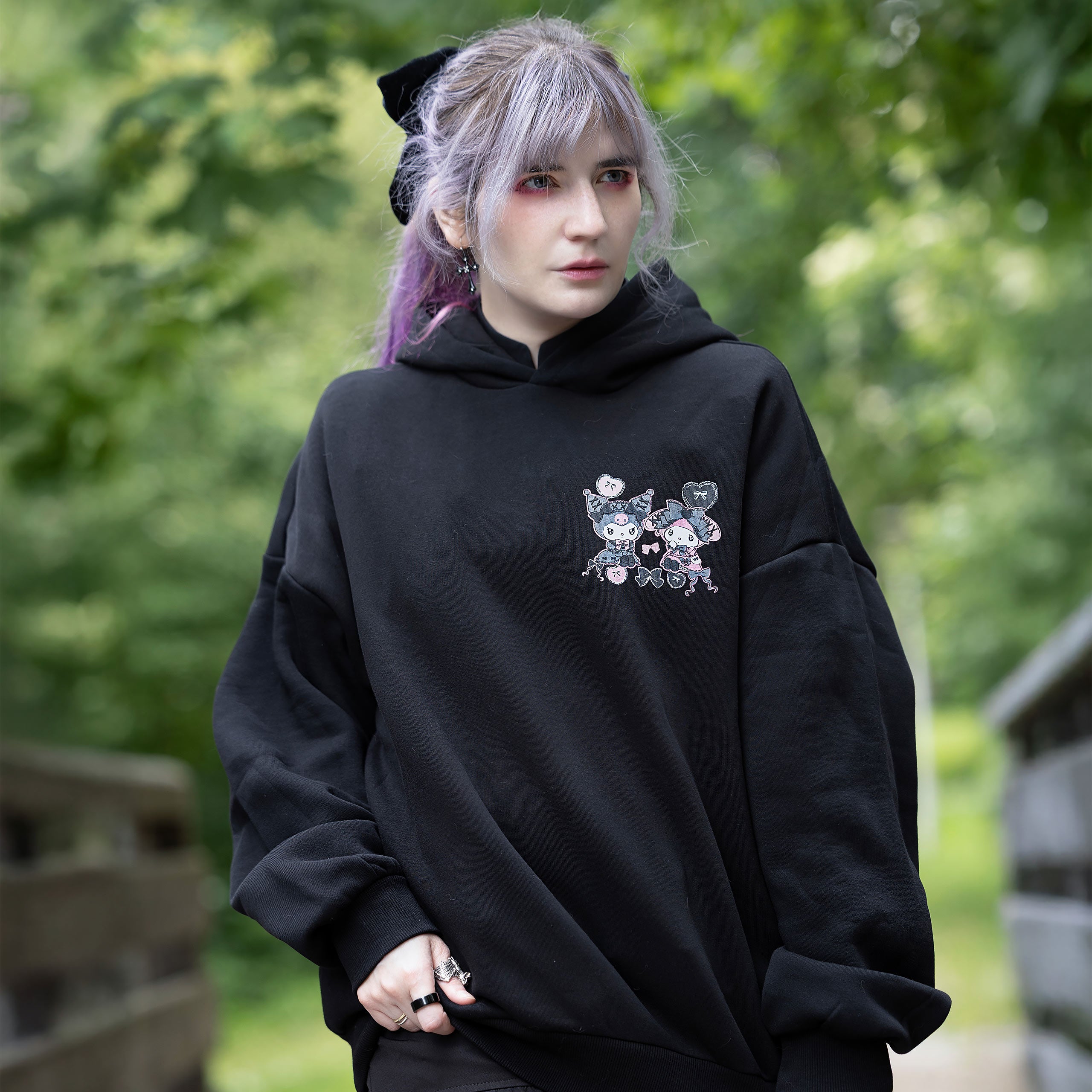 Image produit Hello Kitty - Sweat à capuche Kuromi et My Melody