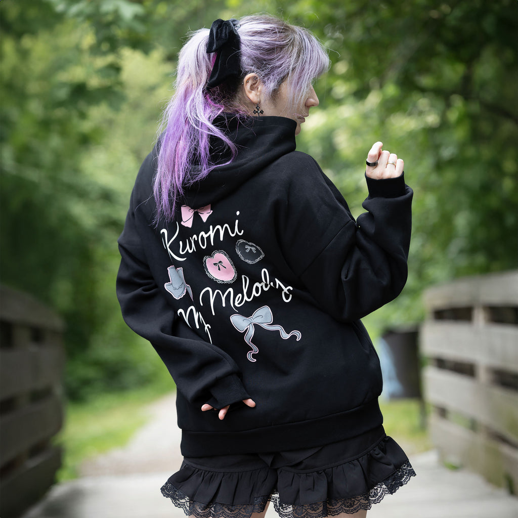 Image produit Hello Kitty - Sweat à capuche Kuromi et My Melody
