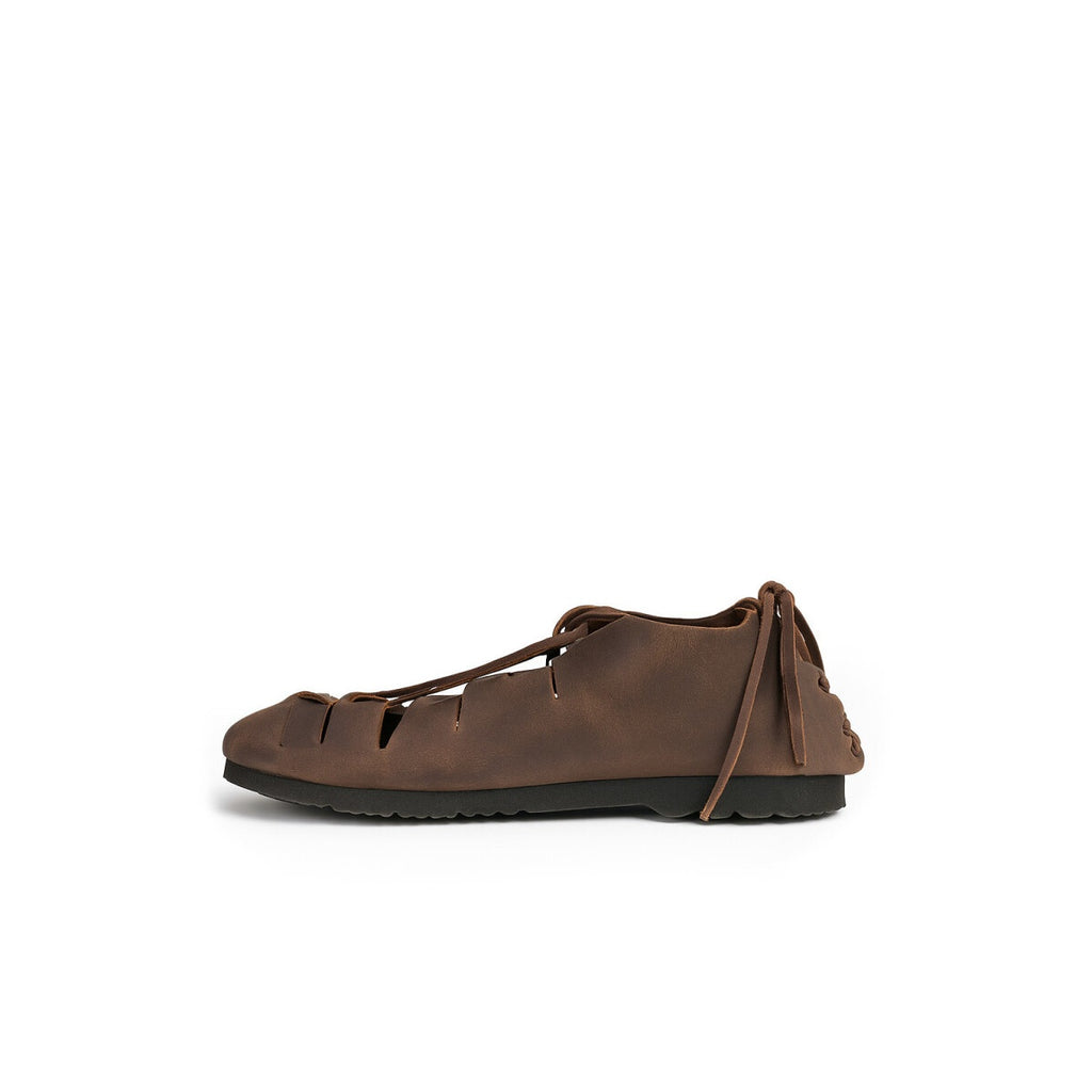 Image produit Chaussures médiévales en cuir nubuck marron