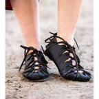 Image produit Chaussures médiévales en cuir nubuck noir